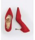 Zapatos Salon Ultrasuede Rojo