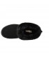 Zapatillas de casa de Mujer textil en Negro con detalle de pelo
