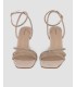 Sandalias de tacón Mujer con pedrería Natural