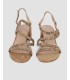 Sandalias de tacón  Mujer con pedreía  Camel