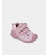 Zapatillas de Piel de bebé niña y dibujo frontal